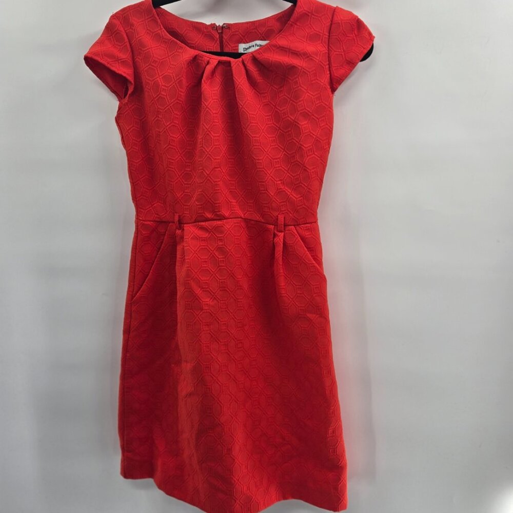Shelby & Palmer Orange Textured Midi Dress Size 6